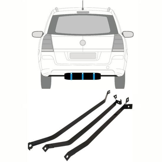 Polttoainetankin kiinnityspanta varten Opel Zafira B 2005-2012 16026