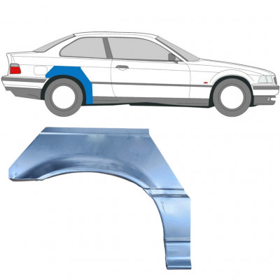 Takalokasuoja korjaussarja varten BMW E36 3 Cabrio 1990-2000 / Oikea / COUPE 6207