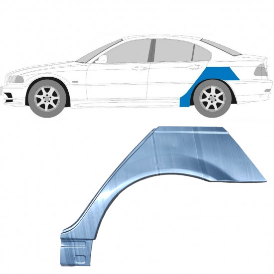 Takalokasuoja korjaussarja varten BMW E46 3 1998-2005 / Vasen 6205