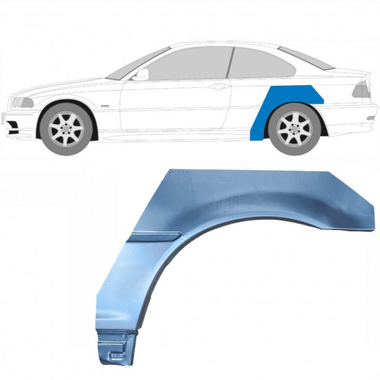 Takalokasuoja korjaussarja varten BMW E46 3 1998-2005 / Vasen / COUPE 6197