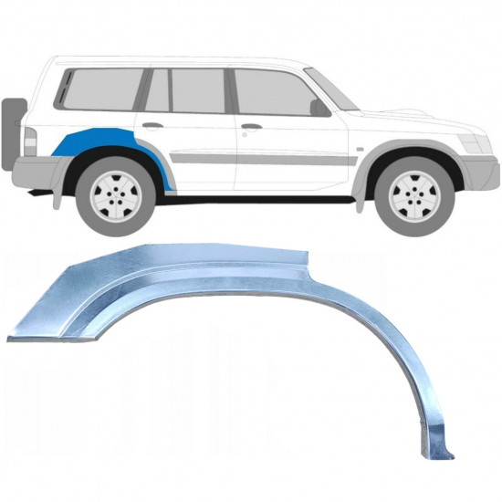 Takalokasuoja korjaussarja varten Nissan Patrol 1997-2009 / Oikea 6262