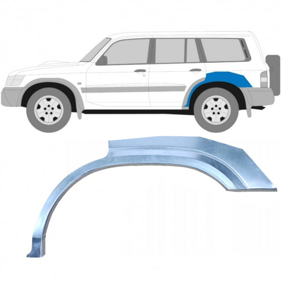 Takalokasuoja korjaussarja varten Nissan Patrol 1997-2009 / Vasen 6264