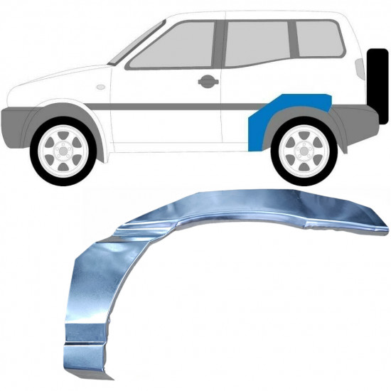 Takalokasuoja korjaussarja varten Nissan Terrano 1993-1999 / Vasen 6347