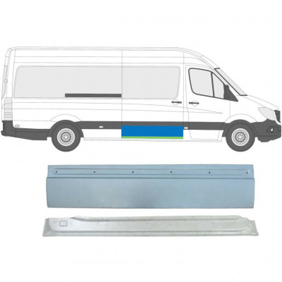 Liukuoven korjauspaneeli varten Mercedes Sprinter 2006- / Oikea / Sarja 5849