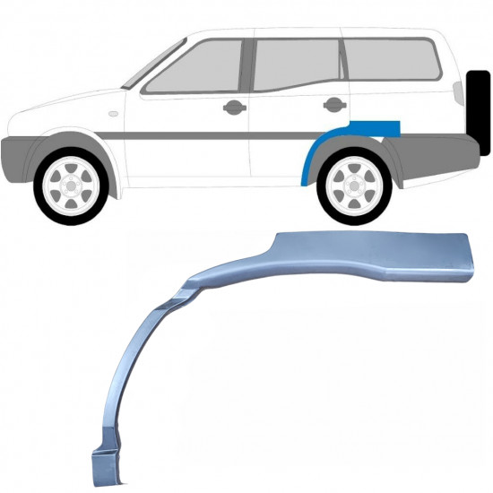 Takalokasuoja korjaussarja varten Nissan Terrano 1993-1999 / Vasen 6252